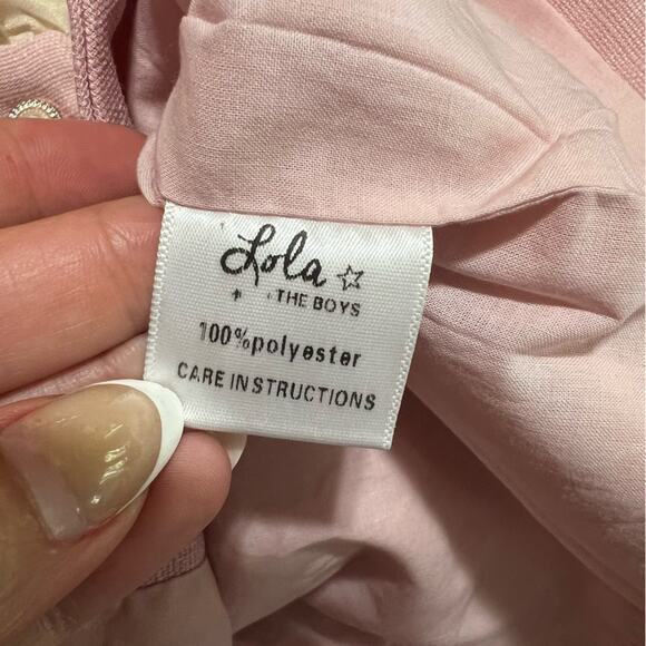 Lola & the Boys Pink Linen Summer Pleated Skirt Suit Yourself Set NEW 7/8 - Picture 7 of 9